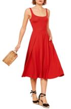Women's Reformation Rou Midi Fit & Flare Dress - Red