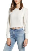 Women's Halogen Button Placket Blouse - Ivory