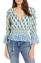 Women's Raga Sunlit Daze Tie Neck Blouse - Yellow