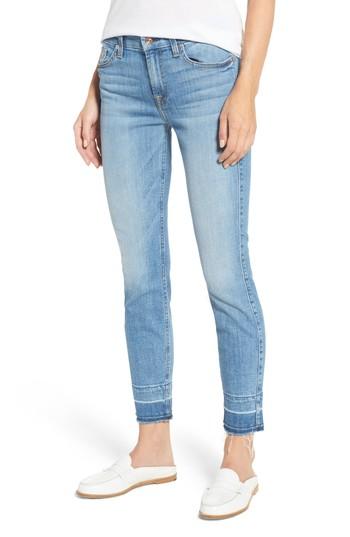 Women's 7 For All Mankind The Ankle Release Hem Skinny Jeans - Blue