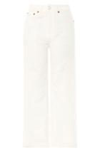Women's Topshop Moto Cropped Wide Leg Non-stretch Jeans W X 30l (fits Like 24w) - White