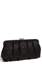 Nina 'logan' Satin Clutch - Black