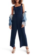 Women's Madewell Apron Bow Back Jumpsuit - Blue