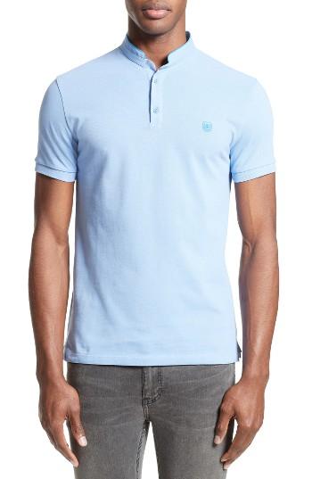Men's The Kooples Shiny Pique Polo - Blue