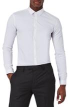 Men's Topman Muscle Fit Polka Dot Shirt - White