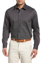 Men's Cutter & Buck Tailored Fit Sport Shirt, Size - Black