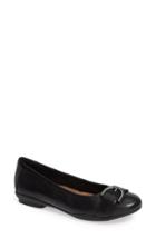 Women's Clarks Nennah Lark Ballet Shoe M - Black