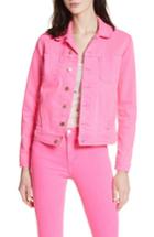 Women's L'agence Celine Slim Denim Jacket - Pink
