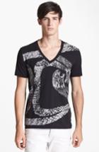 Men's Just Cavalli 'python' V-neck T-shirt