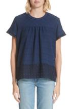 Women's Tricot Comme Des Garcons Eyelet Swing Tee - Blue