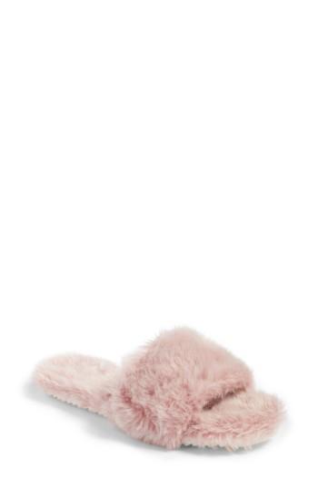 Women's Joshua Sanders Faux Fur Slide Sandal .5us / 35eu - Brown