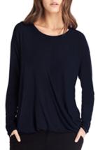 Women's Michael Stars Faux Wrap Top, Size - Blue