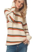 Women's Rip Curl Raine Stripe Sweater - White