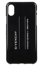 Givenchy Address Graphic Iphone X Case - Black