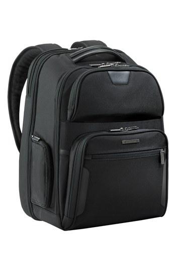 Men's Briggs & Riley 'large' Ballistic Nylon Clamshell Backpack - Black