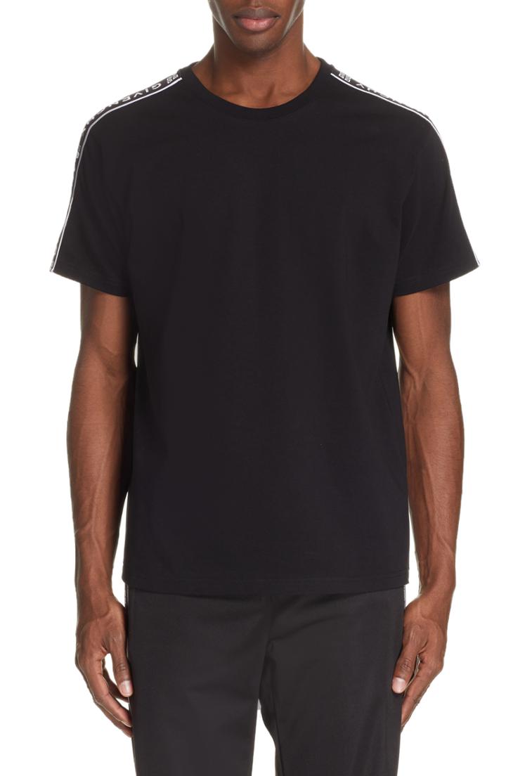 Men's Givenchy Logo Tape T-shirt - Black