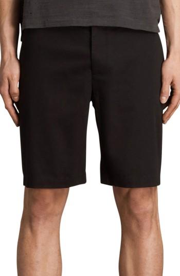 Men's Allsaints Cobalt Slim Fit Cotton Shorts - Black