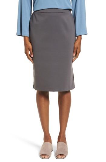 Women's Eileen Fisher Tencel Blend Pencil Skirt, Size - Brown
