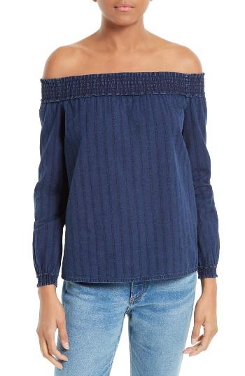 Women's Rag & Bone/jean Drew Cotton Off The Shoulder Top