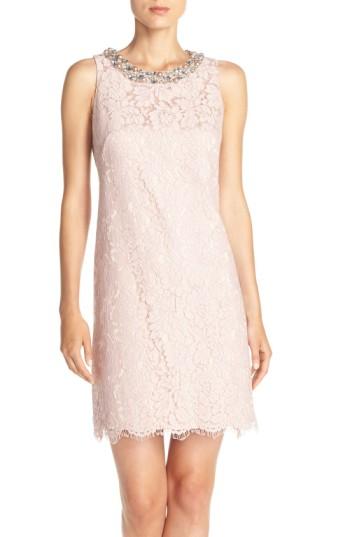 Women's Eliza J Embellished A-line Dress - Pink