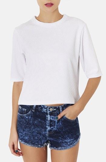 Topshop Textured Tee White