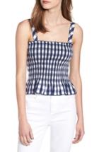 Women's Ten Sixty Sherman Gingham Smocked Tank - Blue