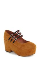 Women's Shellys London Wakefield Platform Mary Jane Eu - Brown