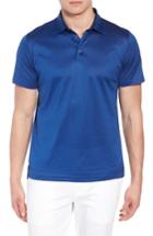 Men's David Donahue Fine Line Polo, Size - Blue