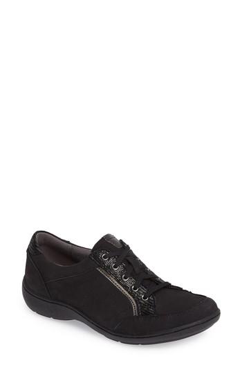 Women's Aravon Bromly Sneaker .5 D - Black
