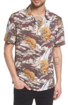 Men's Allsaints Sumatra Regular Fit Short Sleeve Sport Shirt - Grey