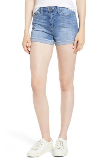 Women's Sp Black Cuffed Boyfriend Denim Shorts - Blue