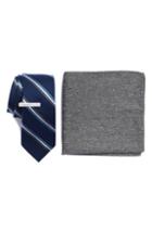 Men's The Tie Bar Short Cut Stripe 3-piece Skinny Tie Style Box