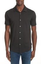 Men's Emporio Armani Slim Fit Horizontal Stripe Shirt - Black