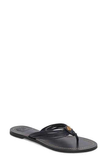 Women's Tory Burch Sienna Strappy Thong Sandal M - Blue
