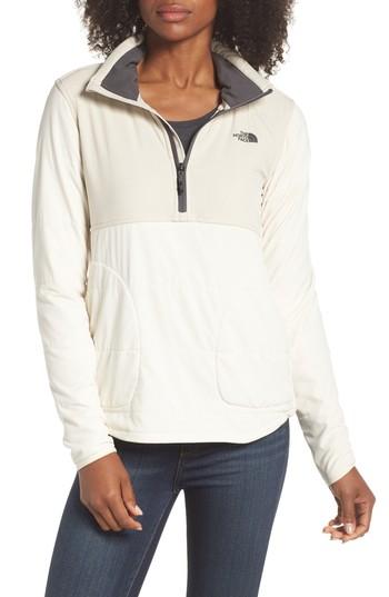 Women's The North Face Mountain Sweatshirt Quarter Zip Pullover - Ivory