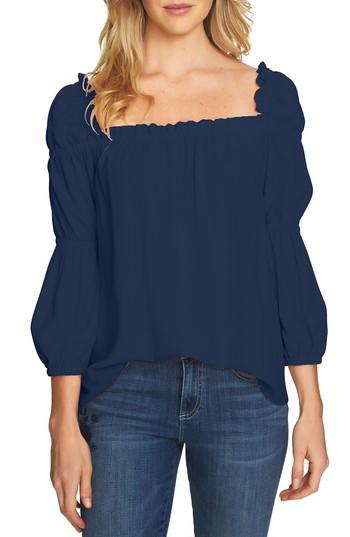 Women's Cece Ruffle Blouse - Blue
