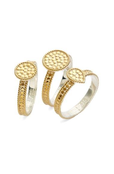 Women's Anna Beck Metal Stacking Rings (set Of 3)