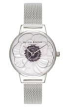 Women's Olivia Burton 3d Anemone Mesh Strap Watch, 30mm