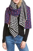 Women's Standard Form Gingham Wool & Cashmere Scarf