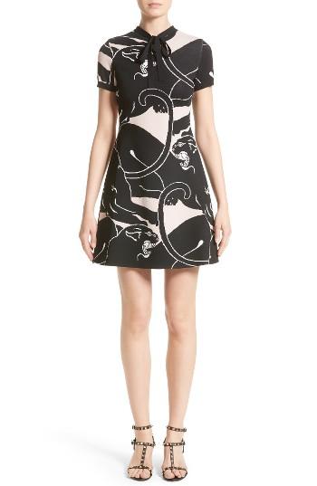 Women's Valentino Jacquard Panther Print Dress