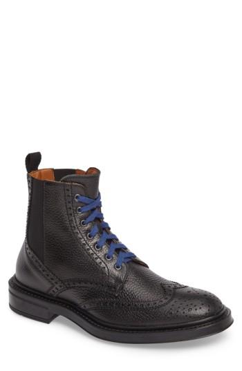 Men's Aquatalia Lawrence Wingtip Boot M - Black