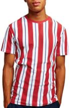 Men's Topman Slim Fit Stripe Pique T-shirt - Red