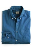 Men's J.crew Slim Fit Stretch Secret Wash Tattersall Sport Shirt, Size - Blue