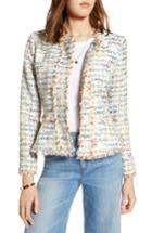 Women's Halogen Tweed Peplum Jacket, Size - Ivory