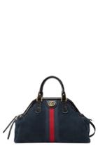 Gucci Medium Re(belle) Suede Satchel - Blue