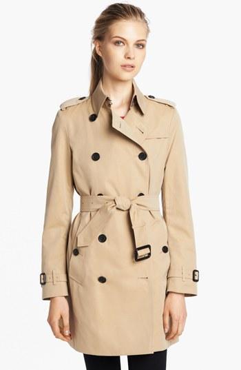 Burberry London 'buckingham' Double Breasted Cotton Trench