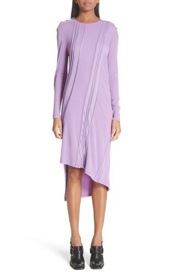 Women's Atlein Crepe Stripe Asymmetrical Jersey Dress Us / 34 Fr - Purple