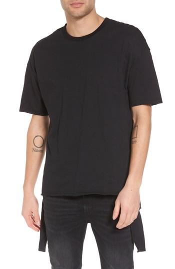 Men's The Rail Raw Edge Strapped T-shirt - Black
