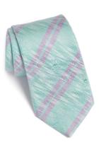 Men's Psycho Bunny Double Stripe Silk Tie, Size - Green