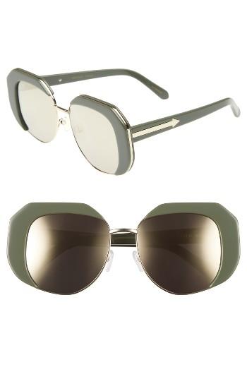 Women's Karen Walker Domingo 52mm Sunglasses - Khaki/ Gold